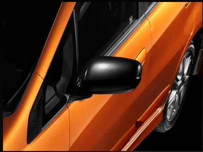 ฝาครอบกระจกมองข้างลายคาร์บอน Honda Jazz แต่ง