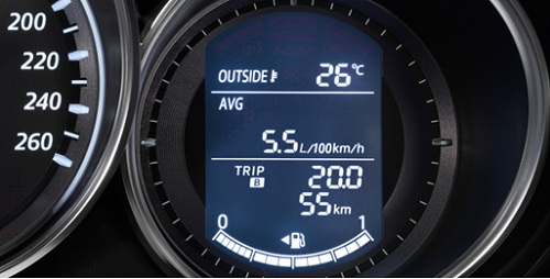 จอแสดงผลข้อมูลการขับขี่ MID Mazda CX-5