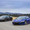 New Acura NSXs in Berlina Black and Nouvelle Blue
