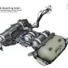 Tank module with fuel tank and CNG gas tanks