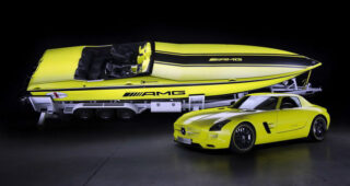พลังงานสะอาด! Mercedes-Benz พร้อมนำเสนอไอเดียแนวคิดเรือแบบ "Cigarette AMG Electric Drive"