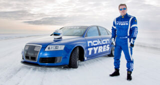 ทำลายสถิติ! Audi RS6 จากค่าย Nokian Tyres เร่งสูงสุด 336km/h บนน้ำแข็ง