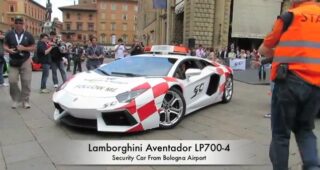 Bologna Airport นำรถแบบ "Lamborghini Aventador" รักษาความปลอดภัย