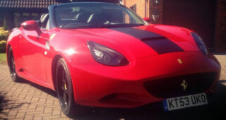 รถเลียนแบบจากดัดแปลง Lexus SC430 เป็น Ferrari California