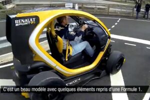 นักแข่งชื่อดัง Sebastian Vettel ลองขับรถแบบ "Zoe และ Renault Twizy"