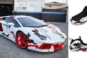 Chris Brown เพ้นท์ Lamborghini Aventador สไตล์รองเท้ากีฬา Nike Air