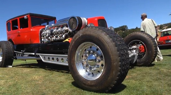 รถแบบ 1928 Studebaker แต่งเต็มสูบเครื่องยนต์ขนาดใหญ่