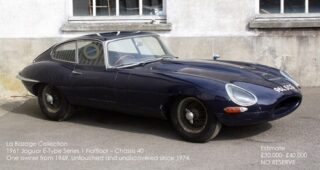 รถแบบ Jaguar E-Type Coupe รุ่นเก่าถูกค้นพบในฝรั่งเศสพร้อมนำออกประมูลขายแล้ว