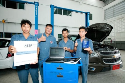 นักเรียนโครงการ ASEP เข้าฝึกงานที่ศูนย์ผู้แทนจำหน่าย CHEVROLET