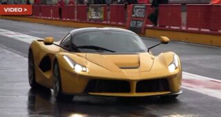 สีใหม่!แอบถ่ายรถแบบ LaFerrari สีเหลืองทองโดยนักข่าวนิรนาม