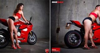 โปรโมทรถ "ดูคาติ" ด้วยนายแบบผู้ชายหุ่นสุดล่ำ