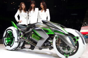 Kawasaki เปิดตัวรถมอเตอร์ไซด์แบบ "EV Concept" เทคโนโลยีใหม่เกินยุค