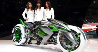 Kawasaki เปิดตัวรถมอเตอร์ไซด์แบบ "EV Concept" เทคโนโลยีใหม่เกินยุค