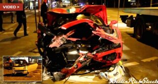 พบรถแบบ "Ferrari 458 Speciale" ชนประสานงา Smart ForTwo เจ็บหนัก 2 ราย