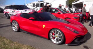 พบรถสปอร์ตแต่งแบบ Ferrari F12 TRS พร้อมขายในงานที่ Goodwood