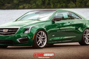 หลุดภาพทีเซอร์รถแบบ Cadillac ATS-V Coupe คู่แข่ง BMW M4