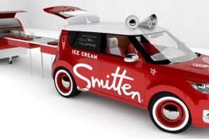 KIA เปิดตัวรถไอติมแบบ "Smitten Ice Cream Soul EV" ในงาน SEMA Auto Show
