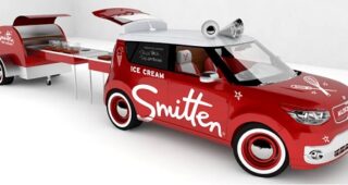 KIA เปิดตัวรถไอติมแบบ "Smitten Ice Cream Soul EV" ในงาน SEMA Auto Show