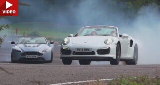 Porsche 911 Turbo S vs Aston Martin V12 ในการทดสอบของ Autocar