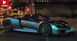 สปอร์ตพลังไฟฟ้าแบบ "Porsche 918 Spyder" เริ่มวิ่งทดสอบแล้วในเกาะ Manhattan