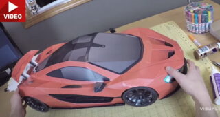 เผยวีดีโอทำ "McLaren P1" โมเด็ลจากกระดาษแข็ง