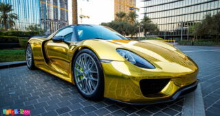 พบรถสปอร์ต "Porsche 918 Spyder" ทำสีทองอร่ามถูกโพสต์ลง IG