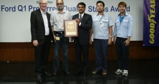กู๊ดเยียร์ ประเทศไทยคว้ารางวัล'Ford Q1 Preferred Quality Status Award' จากฟอร์ด ประเทศไทย