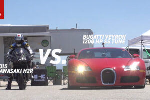 ชมการประชันระหว่าง Bugatti Veyron VS Kawasaki H2R