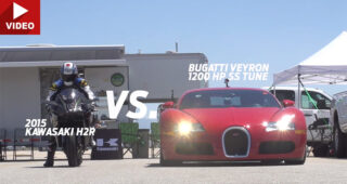 ชมการประชันระหว่าง Bugatti Veyron VS Kawasaki H2R