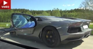 McLaren 650S ปะทะ Lamborghini Aventador ท่ามกลางความเร็วกว่า 190 ไมล์/ชม.