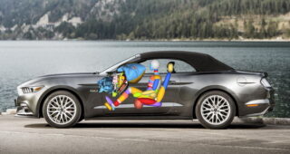 เปิดตัวเทคโนโลยีถุงลมแบบใหม่สำหรับรถ "Ford Mustang"