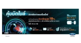 FORD ส่งท้ายปลายฤดูฝนต้อนรับลมหนาวจัดโปรโมชั่น คุ้มมิดไมล์