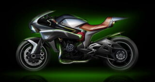 Kawasaki เปิดตัวมอเตอร์ไซค์รุ่นใหม่แบบ "Spirit Charger" ในงานที่ Tokyo