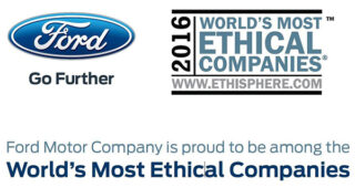 FORD เป็นบริษัทรถยนต์เพียงแห่งเดียวที่คว้ารางวัลองค์กรที่มีจริยธรรมสูงสุดของโลกประจำปี 2016 จาก Ethisphere Institute
