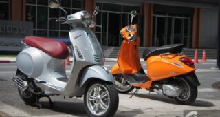 รีวิว 2016 Vespa Primavera 150 ABS และ Sprint 125 ABS พรีเมี่ยมสกู๊ตเตอร์อัพเกรดเทคโนโลยี