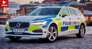 Volvo เปิดตัวรถตำรวจแบบ V90 รุ่นใหม่แล้วในประเทศสวีเดน