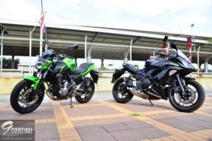 รีวิว 2017 Kawasaki Ninja 650 และ Z650 ตัวตายตัวแทน ER-6n, 6f ขี่ง่ายคล่องตัวราวกับขี่ 300cc