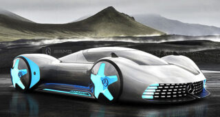 เผยภาพรถแห่งอนาคตสุดไฮเทคล้ำสมัยแบบ 3D