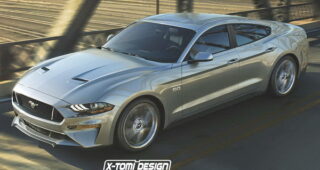 มาแปลก! X-tomi เปิดตัวรถแบบ Ford Mustang โฉมแต่งแบบ 4 ประตู