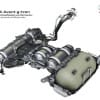 Tank module with fuel tank and CNG gas tanks