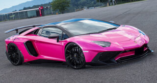 สวยปรี๊ดดด!! Liberty Walk โชว์ตัว "Lamborghini Aventador SV" สีชมพูสดใส