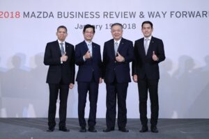 MAZDA โตต่อเนื่องด้วยยอดขายกว่า 52,000 คัน พร้อมเผยยุทธศาสตร์ปี 61 เตรียมจัดเต็มเทคโนโลยีใหม่ในทุกรุ่น