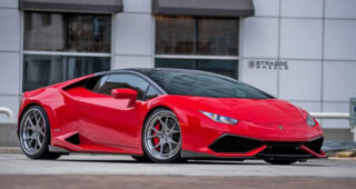 Lamborghini Huracan สุดเจ๋งสีแดงสดพร้อมล้อแม็กซ์แบรนด์ดังอย่าง