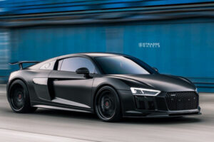 Audi R8 V10 Plus สีดำสนิทประดุจดังยานทิ้งระเบิดสี่ล้อล่องหน!