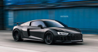Audi R8 V10 Plus สีดำสนิทประดุจดังยานทิ้งระเบิดสี่ล้อล่องหน!