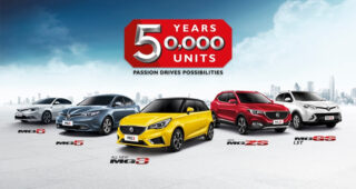 MG กระแสแรงต่อเนื่อง 5 ปี ยอดจำหน่ายรวม 50,000 คัน ‘ขอบคุณ’ คนไทยตอบรับเป็นอย่างดี