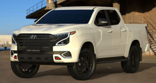 พาชมเรนเดอร์ชุดแรก กระบะน้องใหม่จากเกาหลีใต้ Hyundai Tarlac หน้าตาดูล้ำอนาคตมาก