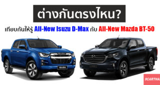 สรุปความต่างระหว่าง All-New Isuzu D-Max กับ All-New Mazda BT-50