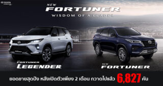 Toyota สุดปลื้ม New Fortuner ยอดจองพุ่งกระฉูดกว่า 6,827 คัน รุ่นพิเศษ Legender ขายดีสุด