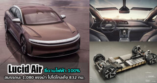 Lucid Air 2021 ซีดานหรู ขุมพลังไฟฟ้า 100% สมรรถนะ 1,080 แรงม้า เปิดตัวในราคา 2.269 ล้านบาท